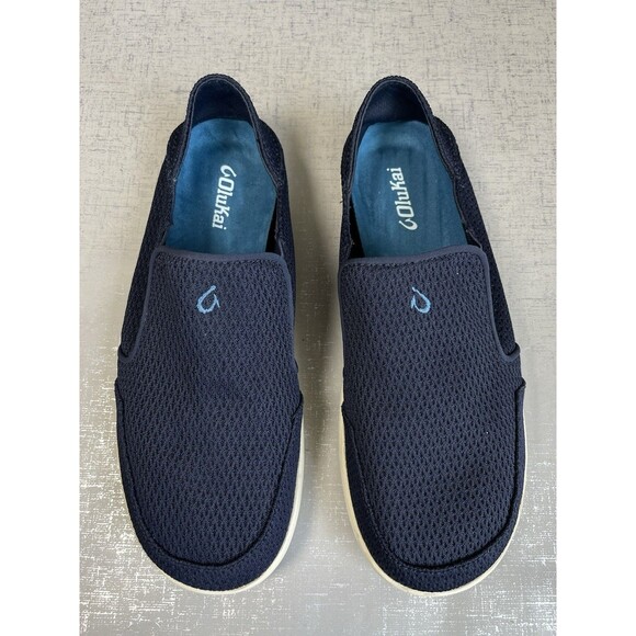 Olukai Men\'s 10.5 M Nohea Mesh Slip On Shoes Casual Boat Loafers Navy Blue main image 5
